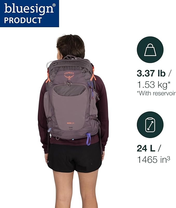 Osprey Mira Women's Hiking Backpack with Hydraulics Reservoir - Hydration Pack with Water Bladder