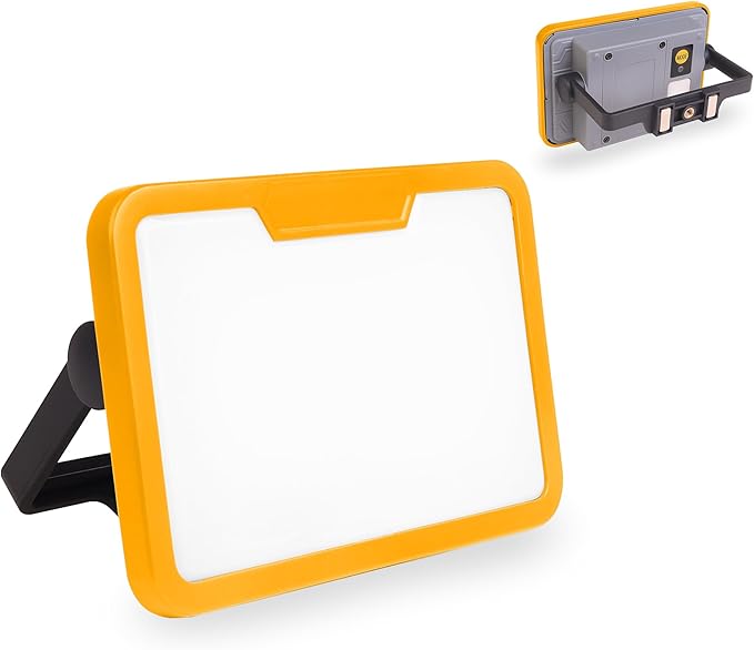 Rechargeable Work Light, 700LM Magnetic Work Light With Stand 3600mah Battery IP54 Waterproof Job Site Lighting For Indoor Outdoor Night-Work, Camping, Car Repairing (1)
