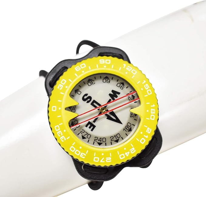 Scuba Choice Diving Compass (Wrist/Bungee Mount) – Easy-to-Read Underwater Navigation Tool for Scuba Diving, Durable Design with Rotating Bezel, Reliable Directional Aid for Deep Dive Adventures