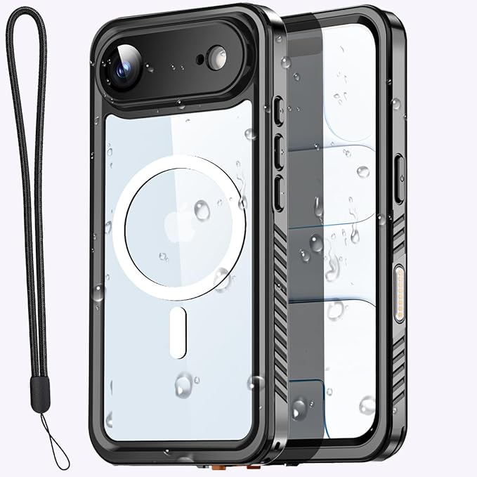 AICase for iPhone Air Case Waterproof Clear with MagSafe Water Proof/Snowproof/Dustproof/Shockproof,IP68 Certified 360 Full Body Protection Fully Sealed Underwater Cover for iPhone Air 6.5"