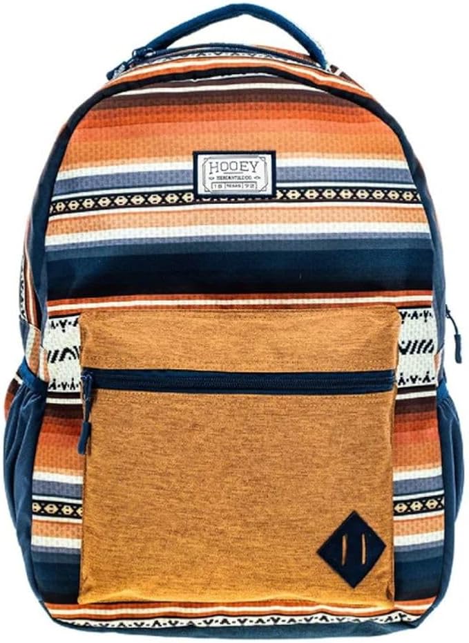 HOOEY Recess 25L Backpack - Durable Lightweight Daypack for Travel, Gym, & Outdoor Use - Spacious Main Compartment, Laptop Sleeve, Stylish Unisex Design (Grey/Navy/Serape)
