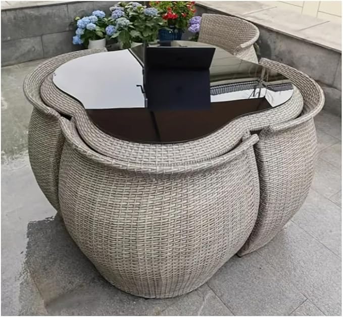 Gradient Grey Rattan Weaving Material for Wicker Furniture Repair High Strength Wicker Fix Kit Flat PE Woven Knit for Chair Table Storage Baskets Makeover and Crafting