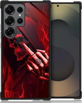 for Samsung Galaxy S25 Ultra Case,Graphic Design for Girl Boy Soft Silicone Hard Acrylic Shock Protection Designed for Samsung Galaxy S25 Ultra Gestures Funny Skull Pattern