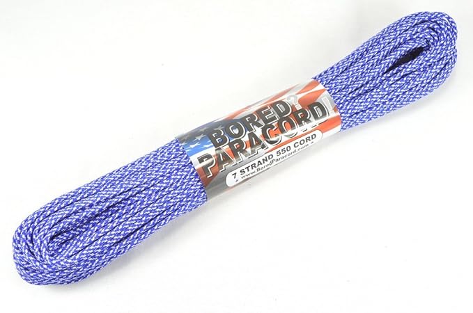 BORED? PARACORD! 550 lb Paracord – Ideal for Crafting, DIY Projects, Camping, Military & Active Outdoors – 300+ Colors – Tactical Parachute Cord Type III – Strong - Clouds 50 Feet