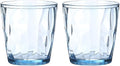 uxcell 7oz Acrylic Drinking Glasses, 2Pcs Plastic Reusable Tumblers Drinkware Unbreakable Water Glasses Cups Stackable & Dishwasher Safe for Home Outdoors Restaurant, Sky Blue
