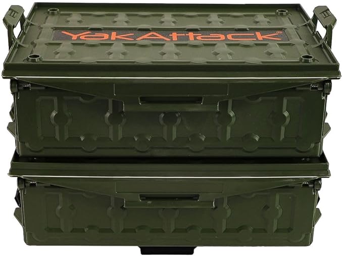 YakAttack TracPak Combo Kit – Ranger Grey | 2 Stackable Storage Boxes + Quick Release Track Base | Fits MightyMount, GearTrac & Most Kayak Tracks | Space-Saving Fishing Storage | Compact Kayaking Box