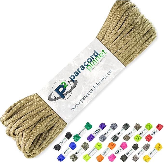 Paracord Planet 100' Hanks Parachute 550 Cord Type III 7 Strand Paracord Top 40 Most Popular Colors