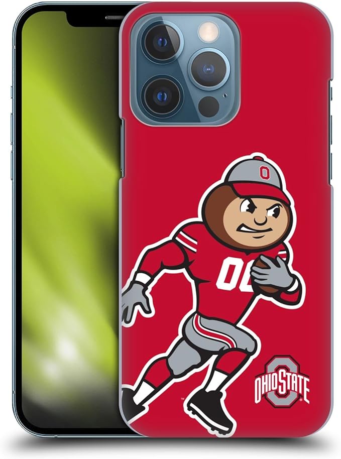 Head Case Designs Officially Licensed Ohio State University Mascot Oversized Football Graphics Hard Back Case Compatible with Apple iPhone 13 Pro