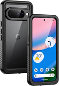 Lanhiem for Pixel 10 Case, IP68 Waterproof Dustproof Shockproof Case with Built-in Screen Protector, Full Body Sealed Protective Cover for Google Pixel 10 6.3 inch (2025) Black