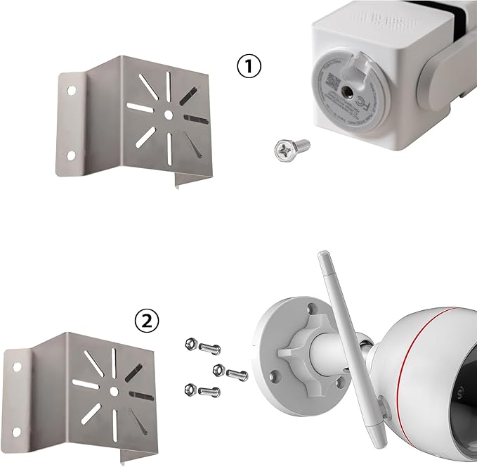 WiTi Exterior Outside Corner Wall Mount for Eufy Solacam S340, Stainless Steel Holder for a Wider View Angle Enlarge to 270 °,Compatible with Wyze Ring Reolink Cameras Bullet and PTZ