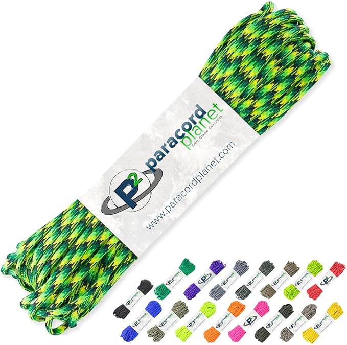 Paracord Planet 100' Hanks Parachute 550 Cord Type Iii 7 Strand Paracord Gecko