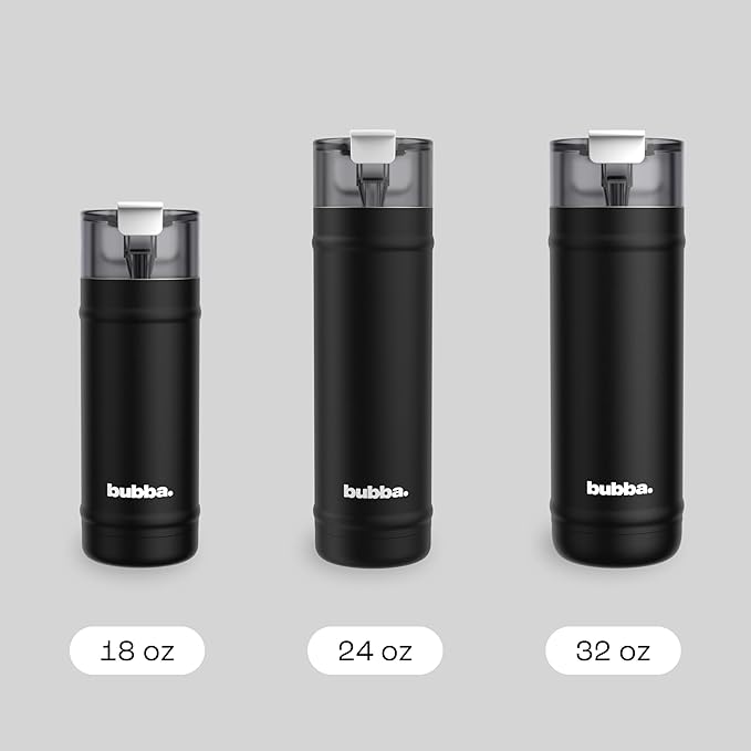 bubba 24 oz Dualsip Insulated Stainless Steel Water Bottle with Straw - Reusable, Leakproof, Lightweight, Dishwasher Safe, Lead-Free and BPA-Free, Office Siren