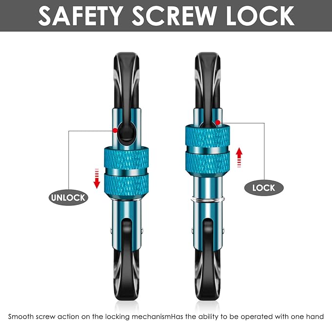 Gabbro Carabiner Clips Heavy Duty 12kN (2697 lbs), Wiregate Aluminum Lightweight Caribeener for Hammock, Hiking, Camping, Water Bottle, Dog Leash Harness, Keychains