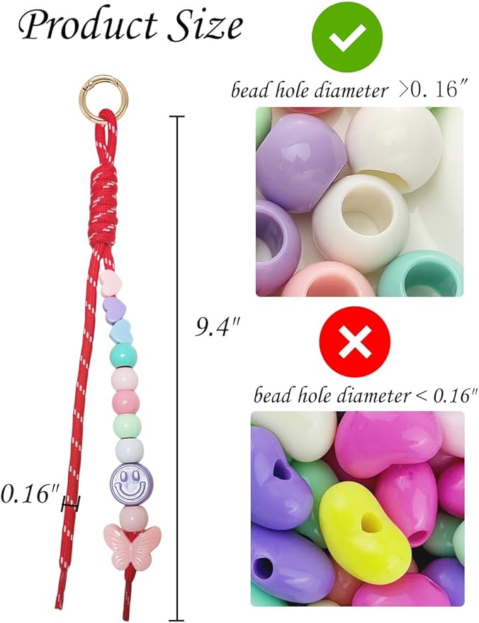 8/13/18/20/30 Pack Paracord Keychain Rope Bag Charms Colorful Braided Charms for Key Chain Purse Backpack Handbag
