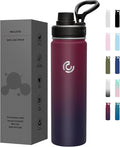 Sports Water Bottle 22oz, Insulated Water Bottle with Handle,Stainless Steel,Simple Modern,Suitable for Travel, School, Boy, Girl(Midnight)