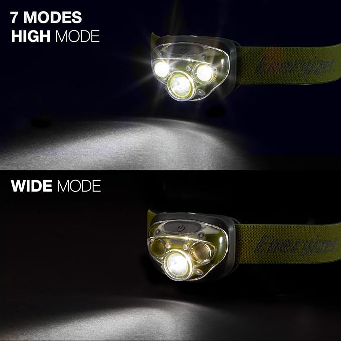 Energizer PRO LED Headlamp, IPX4 Water Resistant Headlamps, High-Performance Head Light for Outdoors, Camping, Running, Storm, Survival LED Light for Emergencies (Batteries Included)