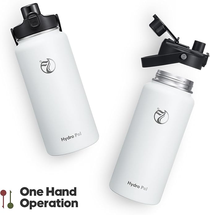 64oz Half Gallon Insulated Water Bottle with 2-in-1 Lid (Chug & Straw), Double Walled Vacuum Stainless Steel Water Bottles, Wide Mouth Leakproof Insulated Jug with Straw