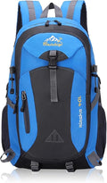 40L Hiking Backpack, Lightweight Daypack for Men Women, Polyester Rucksack, Breathable Backpack with Multi Pockets for Camping Walking Commuting Outdoor Short Trips-Blue