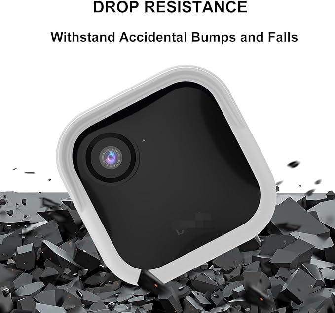 Silicone Case Cover for All-New Blink Outdoor 4 (4th Gen) - Weatherproof Protective Skin Cover with Hat Brim for All-New Blink Outdoor 4 & 2K Smart Security Camera (White, 6 Pack)
