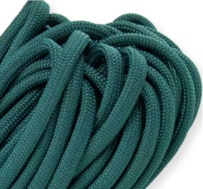 Paracord Planet Solid Color 550lb Paracord – 7 Strand Type III Nylon Cord for Indoor and Outdoor Tasks – Dark Green (50 ft)