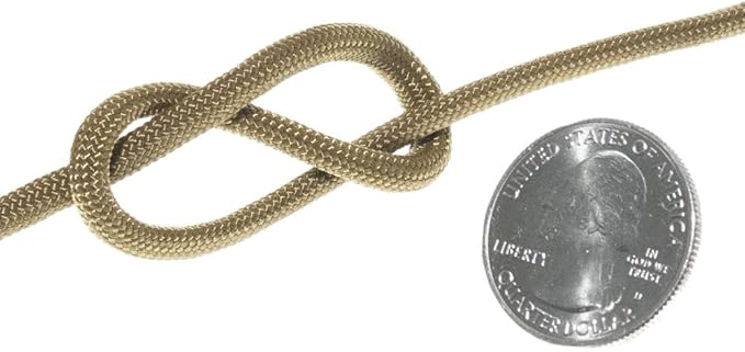 Paracord Planet Solid Color 550lb Paracord – 7 Strand Type III Nylon Cord for Indoor and Outdoor Tasks – Coyote Brown (250 ft)