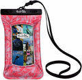 Salt Life Floating Waterproof Phone Case– IPX8 100% Waterproof Phone Case that Floats in Water, Universal Phone Dry Bag with Touchscreen Clear Window, Secure Seal Closure & Lanyard (Bali Bliss)