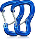 Heavy Duty Carabiner Clip Hook 8KN (1763 lbs), 2 PCS Ultra-Light Aluminum Caribeaners with Double Door D Ring Shape, for Hammock, Camping, Hiking, Backpacking, Dog Leash, Keychain Clip