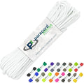 Paracord Planet 100' Hanks Parachute 550 Cord Type III 7 Strand Paracord Top 40 Most Popular Colors (White)