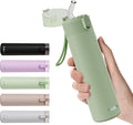 9oz Small Water Bottles with Straw, Mini Water Bottle with One-Hand Open Design, Leak-Proof Locking Lid for Hot&Cold Drinks, Small Travel Water Bottle - 100% Leakproof for School, Travel...(Mint)
