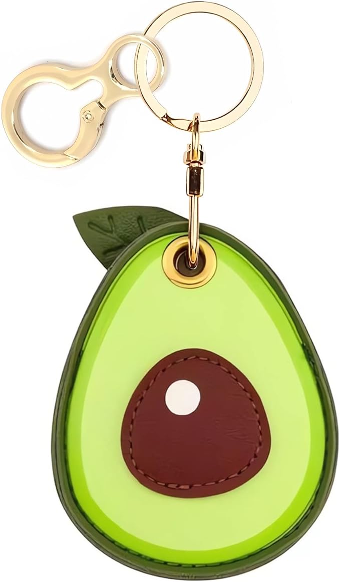 Leather Keychain Holder Case Compatible with AirTag,Cute air tag Cover with Keychain Ring,GPS Tracker Case for Keys
