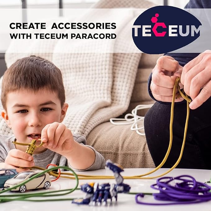 TECEUM Paracord Type III 550 Navy Blue – 1000 ft – 4mm – Tactical Rope MIL-SPEC – Outdoor para Cord –Camping Hiking Fishing Gear and Equipment – EDC Parachute Cord – Strong Survival Rope 038