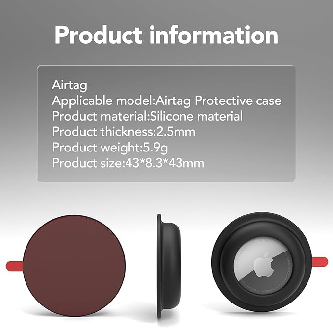 Aimtel Case for Apple AirTag Sticker (Fits 1st/2nd Generation), 4 Pack Air Tags Removable Adhesive Mount, Protective Silicone Holder for Tv Remote, Luggage, Laptop, Headphones, Camera, iPad