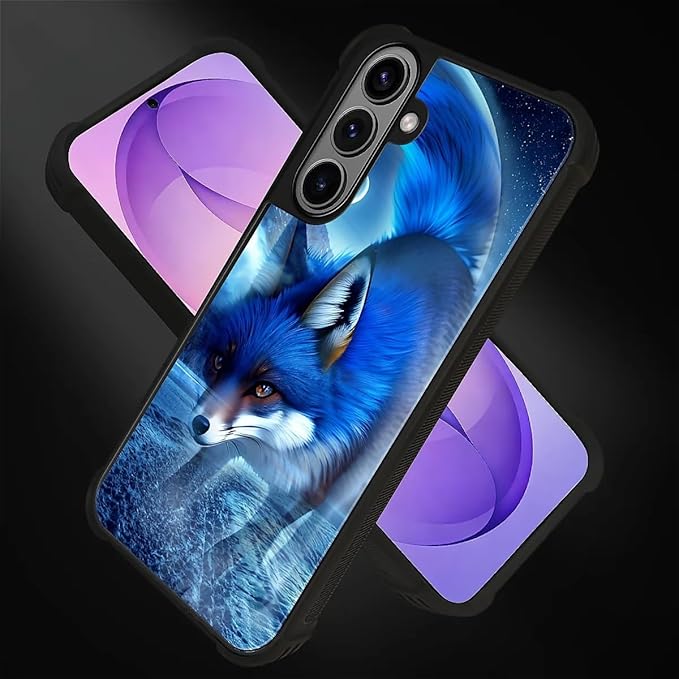 for Samsung Galaxy S26 Case,Graphic Design for Girl Boy Soft Silicone Hard Acrylic Shock Protection Designed for Samsung Galaxy S26 Snowy Mountain Fox Lake Pattern