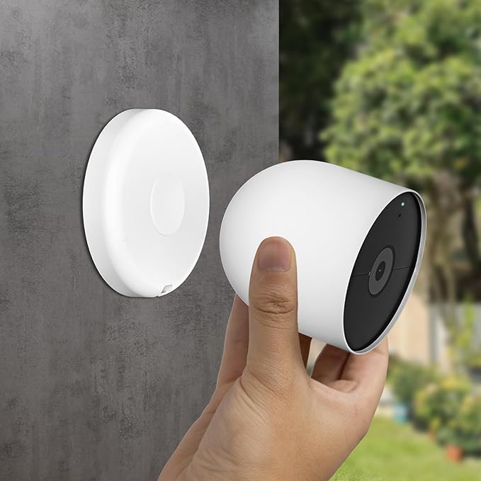 UYODM Magnetic Wall Mounts Compatible with Google Nest Cam Outdoor or Indoor, Battery - 2nd Generation, Magnetic Replacement Base Plate for Google Nest Camera(Nest Cam Not Included)