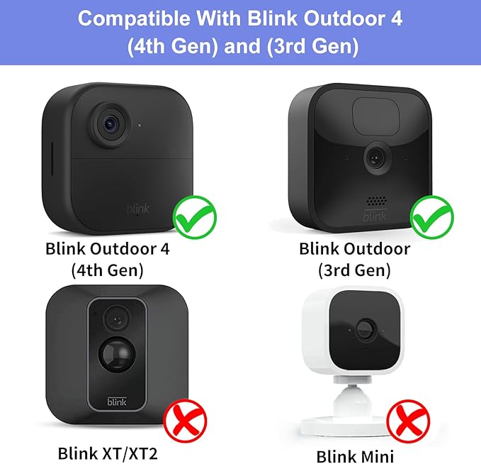 3 Pack Wall Mount for Blink Outdoor 4 (4th Gen) and Outdoor (3rd Gen), Weatherproof Protective Housing and 360 Degree Adjustable Mounting Bracket with Blink Sync Module 2 Mount (Black)