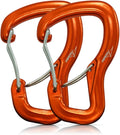 Heavy Duty Carabiner Clip Hook 8KN (1763 lbs), 2 PCS Ultra-Light Aluminum Caribeaners with Double Door D Ring Shape, for Hammock, Camping, Hiking, Backpacking, Dog Leash, Keychain Clip