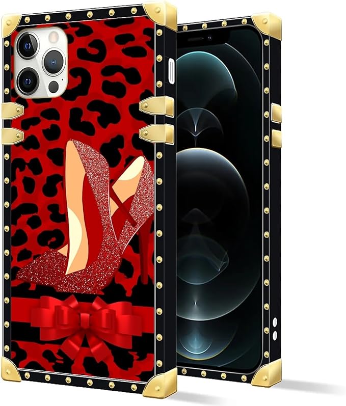 Compatible with iPhone 11 Pro Max Case, Elegant High Heels Luxury Golden Decoration for Girl Women Soft TPU Shockproof Protective Hard PC Back for iPhone 11 Pro Max