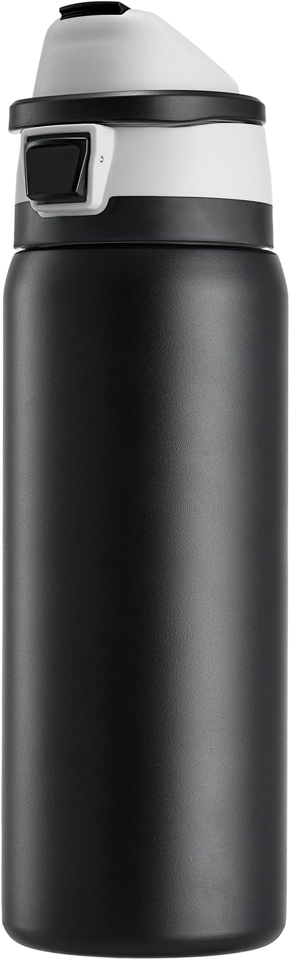 Fijinhom 32 oz Insulated Water Bottle with 2-in-1 Straw and Spout Lid, Stainless Steel Double Wall Vacuum Flask, Sports Water Bottle Keeps Cold 24H, Leak Proof for Gym, Outdoor, Travel (Black)