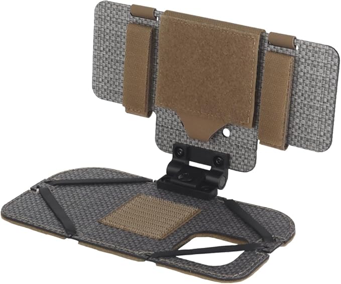 Airsoft Plate Carrier Accessory Molle Phone Mount Outdoor Lightweight Navigation Board for 15Pro, Wide Angle Foldable Phone Holder Chest Rig Hovering Tactical Vest Mount