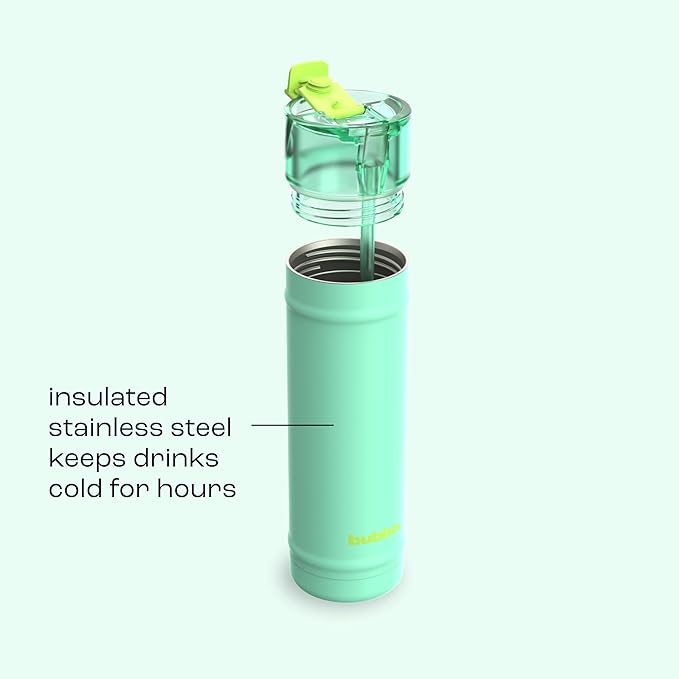 bubba 24 oz Dualsip Insulated Stainless Steel Water Bottle with Straw - Reusable, Leakproof, Lightweight, Dishwasher Safe, Lead-Free and BPA-Free, Tropical Eclipse