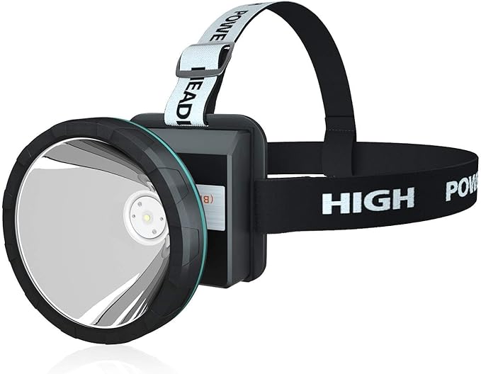 ODEAR Bright Headlamp Rechargeable LED Torch for Mining,Camping, Hiking, Fishing