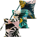3 Pcs Wet Bag, Wet Dry Bag, Waterproof Aloha Bags, Small Laundry Bags, for Swimsuit, Pool, Travel, Beach, Diapers, Makeup Cruise Ship Essentials, Leaves Decor Travel for Women
