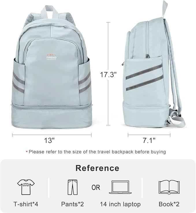 coofay Gym Backpack For Women Waterproof Backpack With Shoe Compartment Lightweight Travel Backpack Sports Backpacks Large Gym Bag