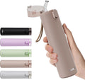 9oz Small Water Bottles with Straw, Mini Water Bottle with One-Hand Open Design, Leak-Proof Locking Lid for Hot&Cold Drinks, Small Travel Water Bottle - 100% Leakproof for School, Travel...(Mocha)