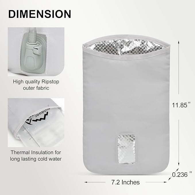IX INOXTO Lightweight Insulated Cooler Bag Fits 1.5L & 2L Hydration Water Bladders (Water Bladder is NOT Included)