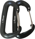 L-Rover Carabiner,12KN Lightweight Heavy Duty Carabiner Clips,Aluminium Wiregate Caribeaners for Hammocks,Camping, Key Chains, Outdoor and Gym etc,Hiking & Utility