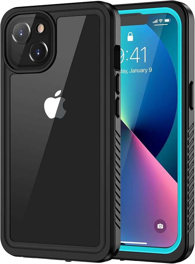 Lanhiem for iPhone 13 Case, IP68 Waterproof Dustproof Shockproof Cases with Built-in Screen Protector, Full Body Sealed Protective Front and Back Cover for iPhone 13, 6.1 inch (Blue)
