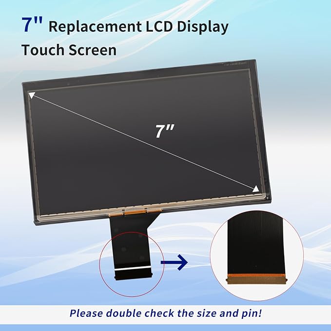7" Inch Replacement Uconnect VP2 LCD Monitor Display with Touch Screen Navigation Digitizer Fit for Jeep Compass 2017 2018 2019 2020 Replace# TDO-WXGA0700K00033-V2 TDO-WXGA0700K00057-V1