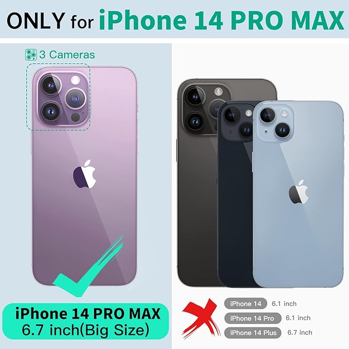 Beeasy for iPhone 14 Pro Max Waterproof Case with Magsafe, IP68 Underwater Military Grade, Phone Case with Shockproof, Dustproof, Rugged 360 Full Body Protection Cover with Built-in Screen Protector