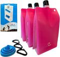 BellFlask - 15 oz. Plastic Flask, Patented, Flexible, Metal-Free, Reusuable, BPA-Free with Carabiner Clip and Filling Funnel